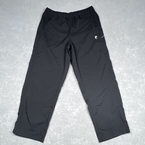 Fila Pants Women’s Size Medium Black Pants Logo Pockets Drawstring - Picture 1 of 13